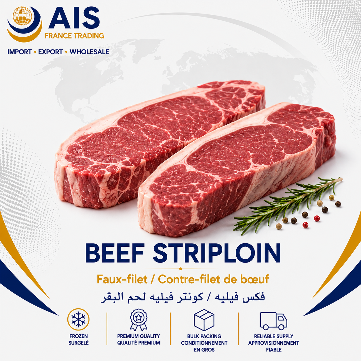 Faux-filet et contre-filet de bœuf